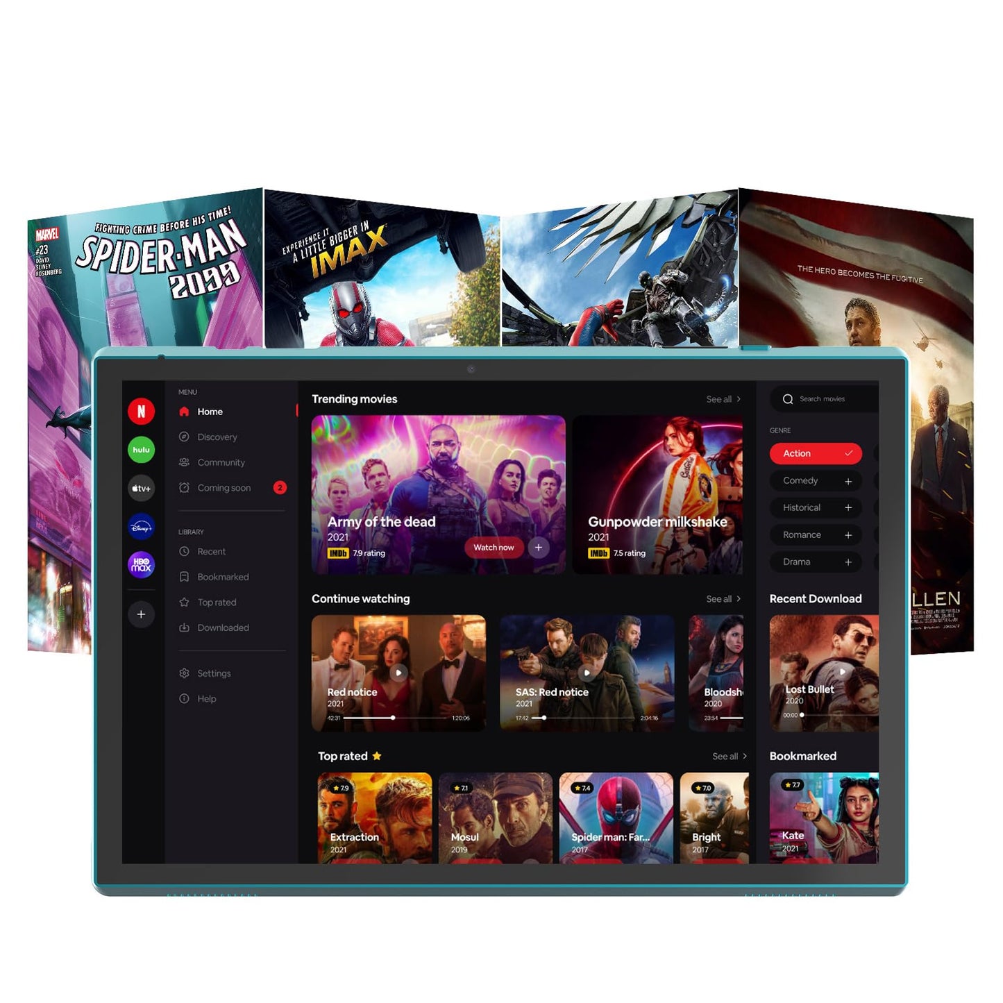 ZZB 10 inch Tablet Android 15 Tablet PC, 10.1" Android Tablets DDR4 8GB RAM 32GB ROM 2MP+8MP Dual Camera 5G WiFi-6 BT Support 1TB Expand 10 in IPS 6000mAh Battery Powerful Performance Tablets (Gray)