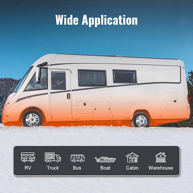 VEVOR 8KW ディーゼルヒーター、自動高度調整機能付きパーキングヒーター、最大18045フィート、Bluetoothアプリ制御ディーゼルエアヒーター、リモコンとLCD、車SUVトレーラーキャンピングカーバンガレージ用