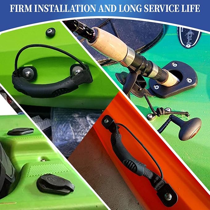 2 Pcs Kayak Deck Plastic Flush Mount Fishing Boat Rod Holders and Cap Cover, Fishing Tackle Accessory Tool