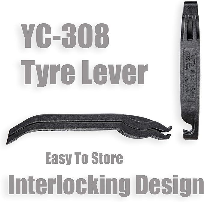 BikeHand Bike Bicycle Plastic/Metal Boosted/Steel Boosted Tool Tire Levers - Road Mountain MTB Bike Use - Great to Remove Tire at Ease and Replace The Tubes Without Damaging The Wheels - Standard