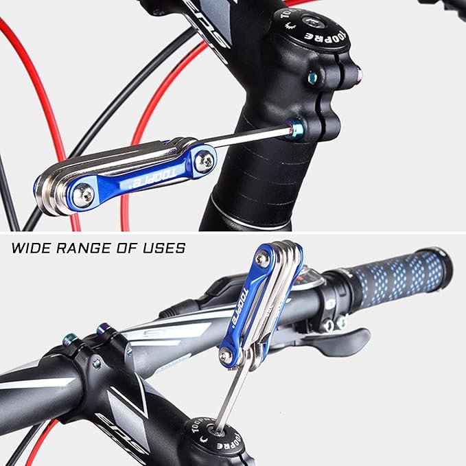 Bike Multi-Tool Mini Multitool Kit - 6 in 1 Lightweight Stainless Steel Tool With 3/4/5/6mm Hex Key and Phillips Screwdriver for Mountain Bicycle Road Bike MTB