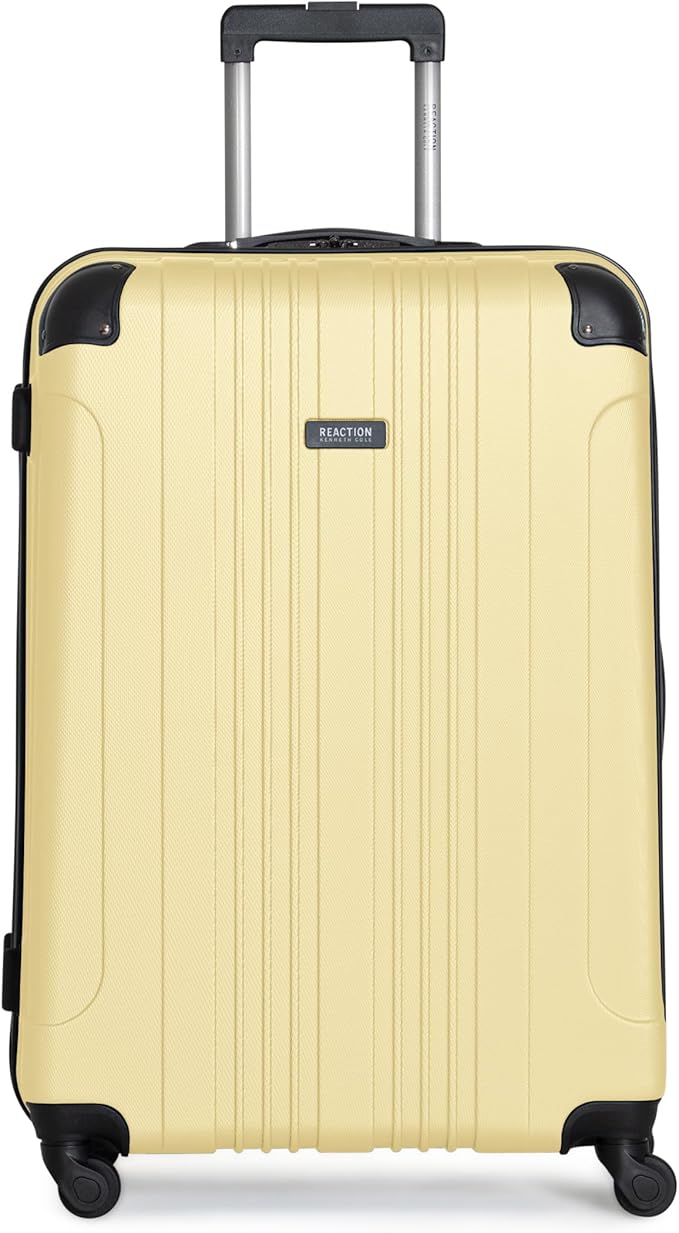 Kenneth Cole REACTION アウトオブバウンズ 軽量ハードシェル 4輪スピナーラゲージ、ペールバナナ、28インチ 機内持ち込み