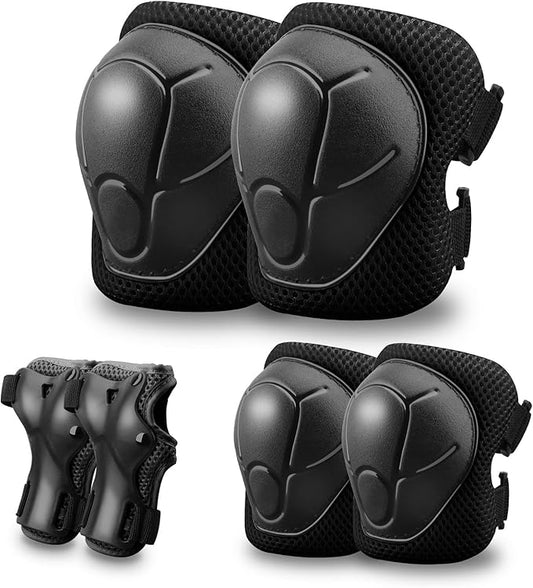 Kids Protective Gear Set Knee Pads for Kids 3-14 Years Toddler Knee and Elbow Pads with Wrist Guards 3 in 1 for Skating Cycling Bike,Biking, Roller Skates, Scooters