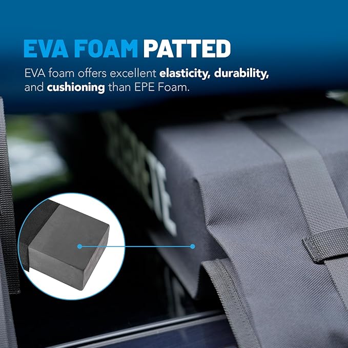 Universal Car Soft Kayak Roof Rack Pads for Kayak Surfboard SUP with 20FT Durable Tie-Down Straps