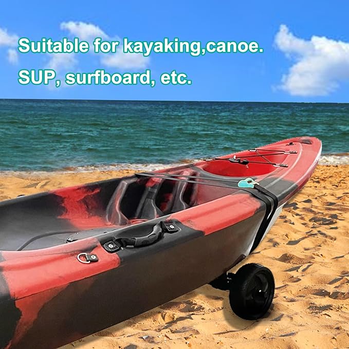 Kayak Cart Trolley Kayak Cart Dolly Foldable for Carring Kayaks Canoes Boat Trolley Silver+Black+Orange