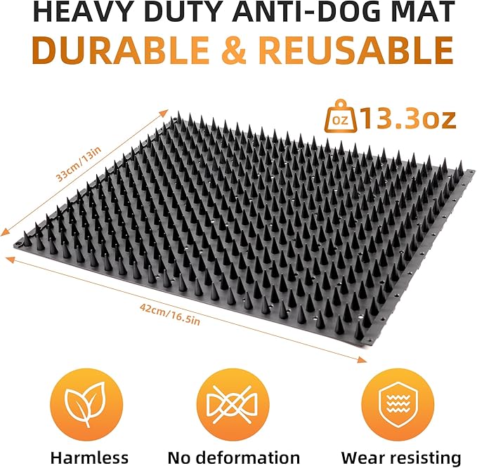 10 Pack Scat Mats for Dogs – Heavy Duty Solid PP Pet Deterrent Mats to Keep Dogs Off Couch & Furniture – Durable for Indoor & Outdoor Use