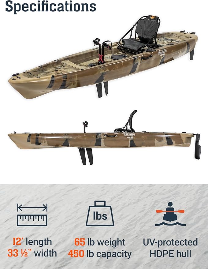 Brooklyn 12.0 Pro Single Pedal Kayak by BKC