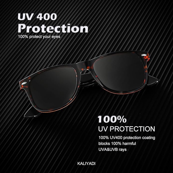 KALIYADI Polarized Sunglasses for Men and Women Matte Finish Sun glasses Color Mirror Lens UV Blocking (3 Pack)