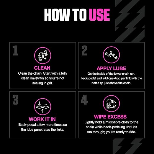Muc-Off Dry Chain Lube, 50 Milliliters - Biodegradable Bike Chain Lubricant, Suitable for All Types of Bike - Formulated for Dry Weather Conditions