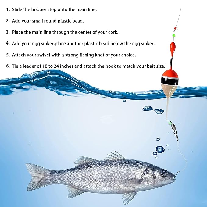 YOTO Bobber Stops for Fishing,Float Bobber Stops String Knots&Fishing Glow Beads