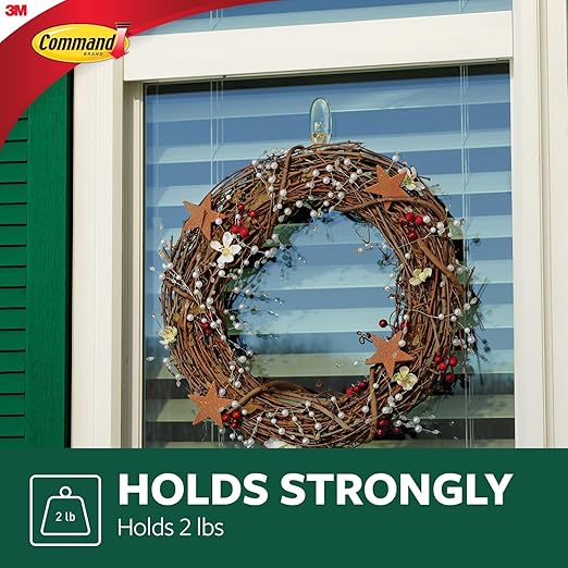 Command Outdoor Medium Clear Wall Hook, 5 Hooks and 6 Strips, Damage-Free Hanging Wall Hook for Hanging Outdoor Wall Decor with Weather Resistant Strips, Holds up to 2 lb