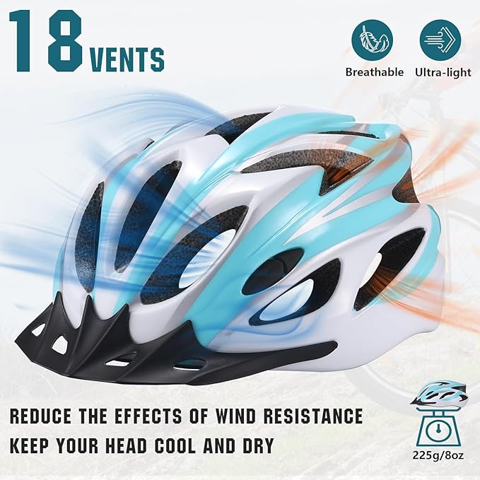 Zacro Adult Bike Helmet, Lightweight Bicycle Helmet with Removable Pads and Visor, CPSC Certified Safety Helmet for Men Women, Mountain Road Cycling Helmet for Adult