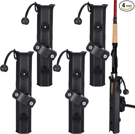 Pole Mount Fishing Rod Holders for Bike Rack Rotatable Fishing Chair Pole Holders with Clamp for Boat Bicycle Motorcycle Kayak Cart