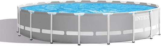 INTEX 26755EH Prism Frame Premium Above Ground Swimming Pool Set: 20ft x 52in – Includes 1500 GPH Cartridge Filter Pump – Removable Ladder – Pool Cover – Ground Cloth