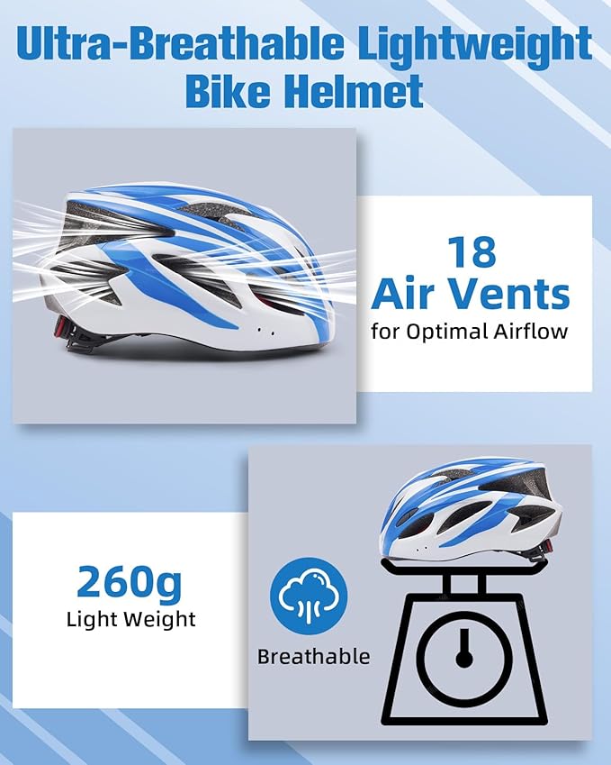 Zacro Adult Bike Helmet, Lightweight Bicycle Helmet with Removable Pads and Visor, CPSC Certified Safety Helmet for Men Women, Mountain Road Cycling Helmet for Adult