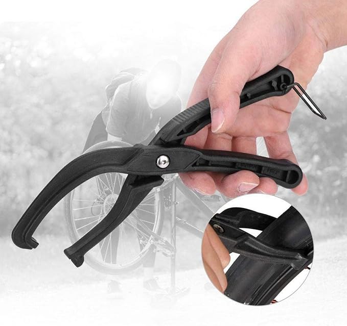 Rim Tire Pliers, Bicycle Tire Bead Tool for Removal and Installation, Portable Repair Tool with Spring-Loaded Design for Road and Mountain Bike Tires