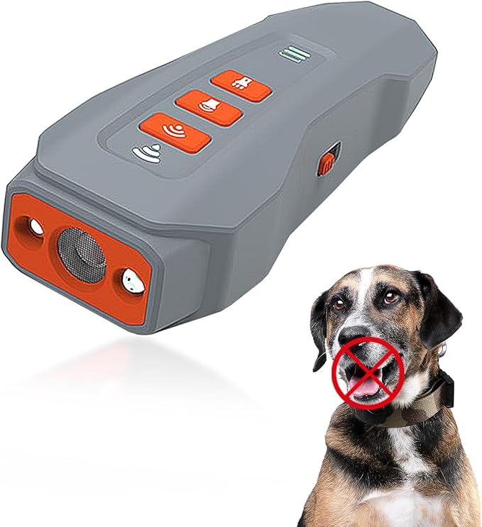 2026 Upgraded Anti Barking Device for Dogs, Ultrasonic Dog Bark Deterrent, Dog Bark Deterrent Devices, Best Anti-Barking Device, 3 Modes & LED Light Portable Indoor & Outdoor