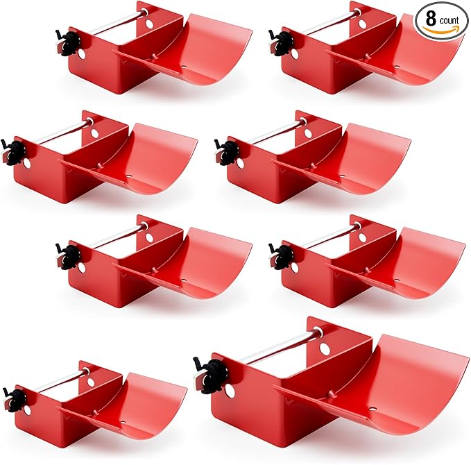 Abbylike 4 Pairs (8 Pieces) Jump Cups Metal Horse Jump Cups with Pin Fits Standards Uprights, Lightweight Durable for Hobby Horse Jumper Equestrian Activities
