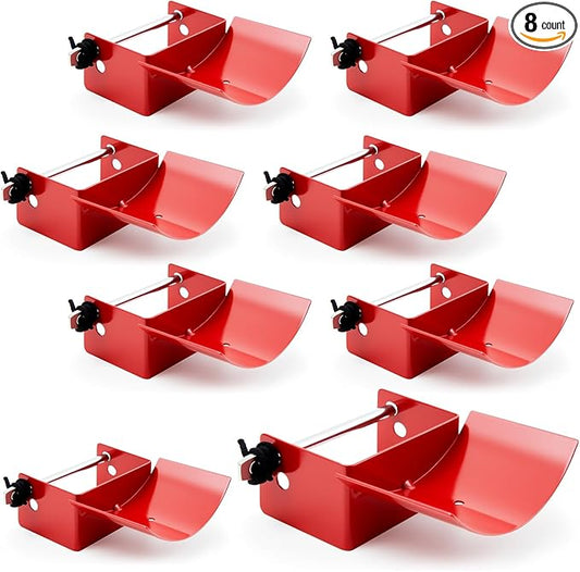 Abbylike 4 Pairs (8 Pieces) Jump Cups Metal Horse Jump Cups with Pin Fits Standards Uprights, Lightweight Durable for Hobby Horse Jumper Equestrian Activities