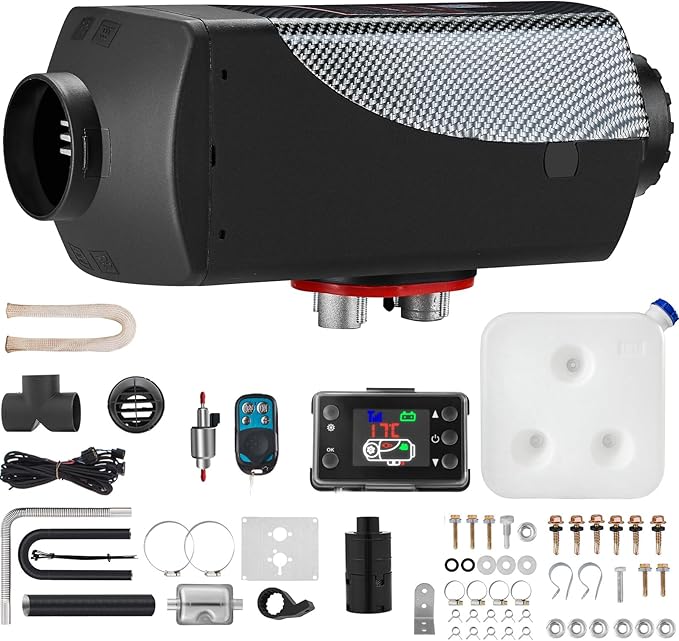VEVOR 8KW Diesel Air Heater with Muffler, 12V with Remote Control and LCD Switch for Vehicles, Trucks, Motorhomes, Boats, and Buses