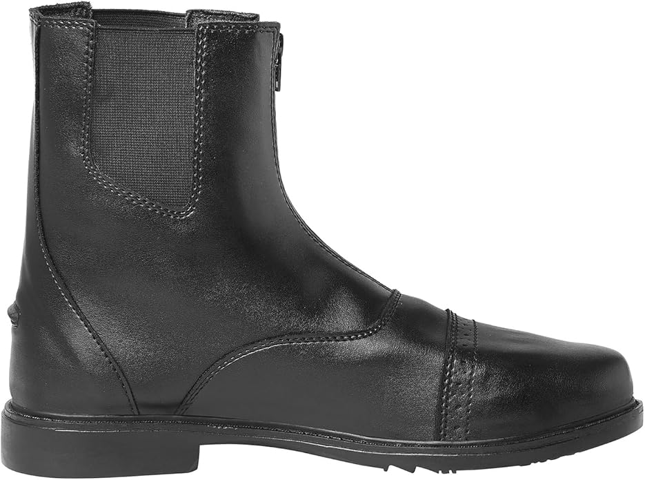 TuffRider Men’s Starter Front Zip Paddock Boots | Durable, Easy to Clean Water-Resistant Horse Riding Boots for Men