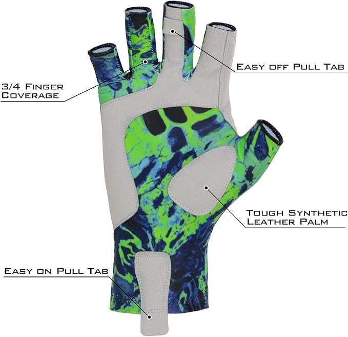 KastKing Sol Armis Sun Gloves UPF50+ Fishing Gloves UV Protection, Sun Protection for Outdoor, Kayaking, Rowing
