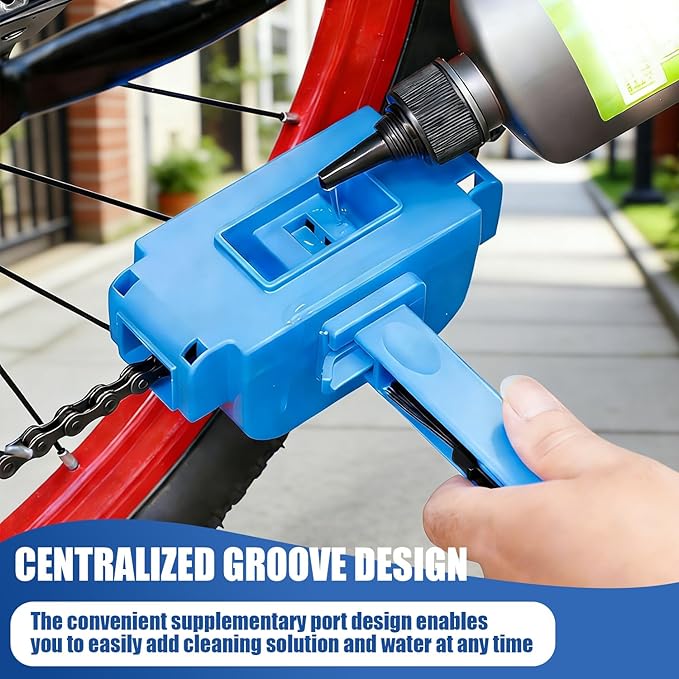 Nohumem] 5-in-1 Bike Chain Cleaner & Emergency Repair Tool Kit - Professional Bicycle Chain Scrubber, Gear Brushes, & 16-in-1 Multi-Tool - Complete Maintenance Set for Road, MTB, & E-Bikes (black)