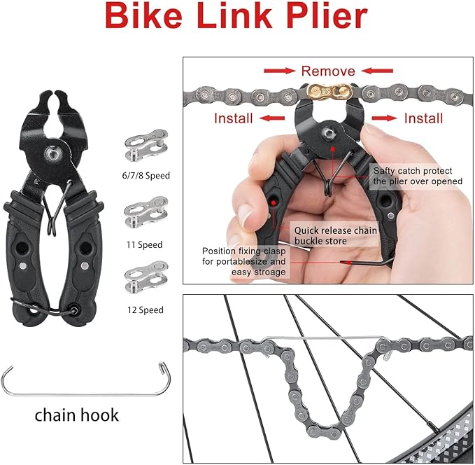 Bicycle Repair Tool Kit with Bike Pump & Saddle Bag - Bike Tool Kits for Repair and Maintenance at Home or on the Road - Bike Tire Repair Kit