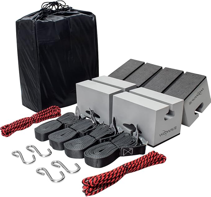 WOOWAVE Canoe Carrier Deluxe Carrier Kit Universal Soft Standard Foam Block for Roof Racks Car-Top Replacement with Tie-Downs, 6 inches