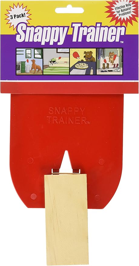 Hueter Toledo The Original Snappy Trainer - 3 Pack, Pet Deterrent Correction Device with Loud Snap Noise - Helps Stop Trash Raiding, Furniture Jumping, Counter Surfing and Shoe Chewing - Red