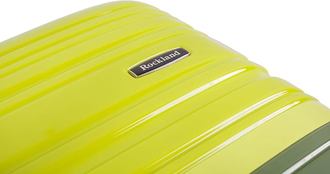Rockland Melbourne ハードサイド 拡張可能 スピナーホイール荷物、ツートーングリーン、機内持ち込み20インチ