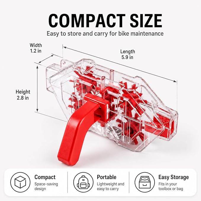 Bike Chain Cleaner Tool – Easy-to-Use Bicycle Chain Cleaning Device, Transparent Design, Deep Cleaning for Road & MTB Bikes