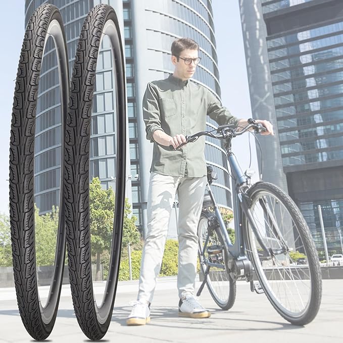 700x35C Bike Tire Foldable Replacement Tires with or Without Bike Tubes and Tire Levers for Road Bicycle