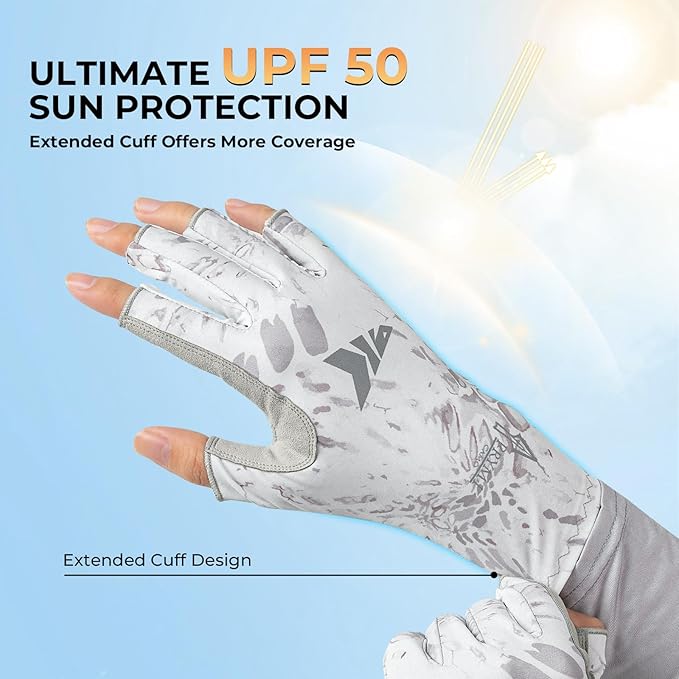 KastKing Sol Armis 日焼け防止グローブ UPF50+ 釣り用手袋 UVカット 日焼け対策 アウトドア カヤック ボート用
