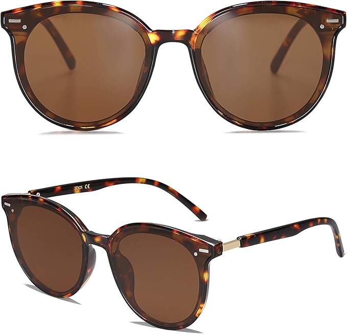 SOJOS Sunglasses Womens Trendy 2025 Classic Round Retro Vintage Shades Large Frame Sunnies SJ2067
