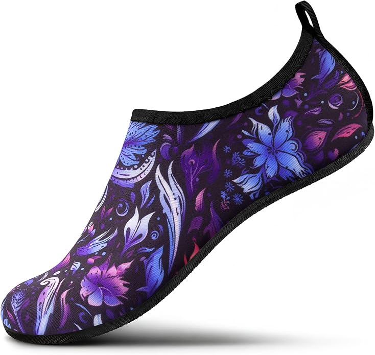 SEEKWAY Water Shoes Women Men Adult Quick-Dry Aqua Socks Barefoot Non Slip for Beach Swim River Pool Lake surf Black SK002(U)