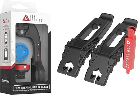 KOM Cycling CM06CK Computer Mount Bundle(Carbon) + Tubeless Tire Lever Set