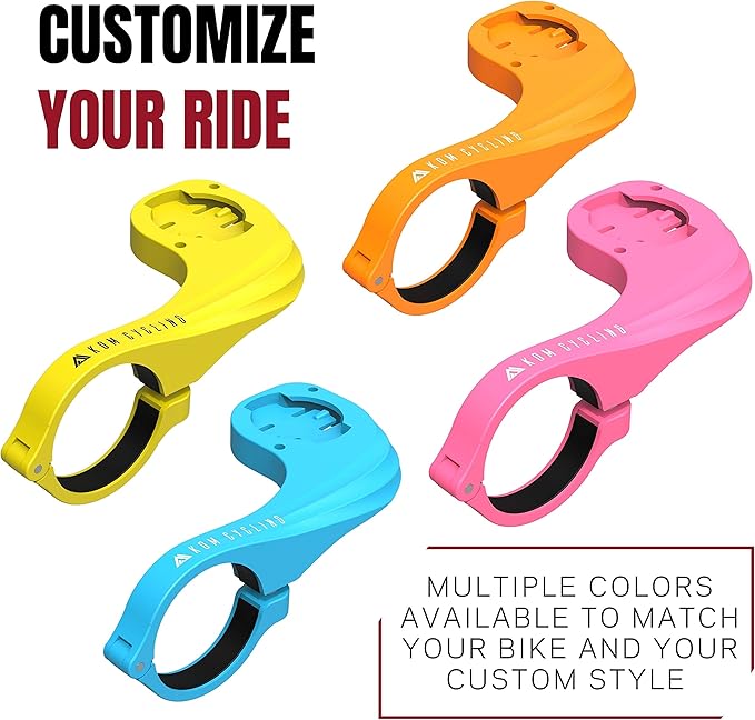 KOM Cycling Wahoo Elemnt Mount Compatible with Multiple Wahoo Computers Including The Wahoo Elemnt Bolt, Elemnt Roam, Elemnt Mini, and Elemnt - Multiple Colors 24g Out Front Computer Mount (Green)