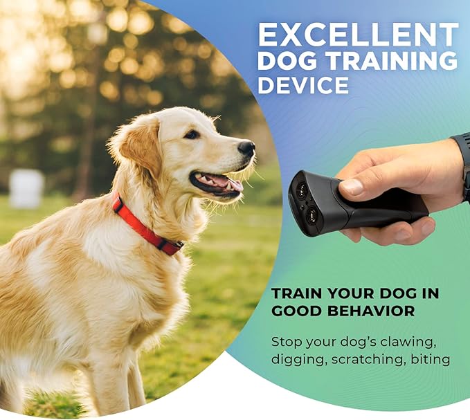 Barking Deterrent Device –Petgentle Ultrasonic Dog Repeller–Stop Barking & Repel Aggressive Pets – Humane Training Tool, Anti Barking Device Outdoor Indoor, Bark Control, No Shock Collar Alternative