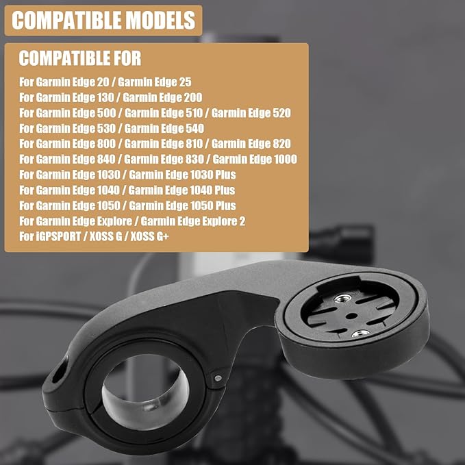 Out Front Bike Mount Compatible with Garmin Edge 540 530 520 510 500 200 130 20 25 800 810 820 830 840 1000 1040 1030 1050 Plus Explore 2 XOSS G/G+ GPS Computer MTB Cycling Handlebar Holder