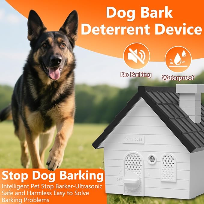 Anti Barking Device for Dogs, Bark Box, 3 Modes Dog Barking Deterrent Devices, Anti Bark Device for Dogs, Weatherproof 50 Ft Barking Dog Silencer, A Safe and Effective Anti Barking Device