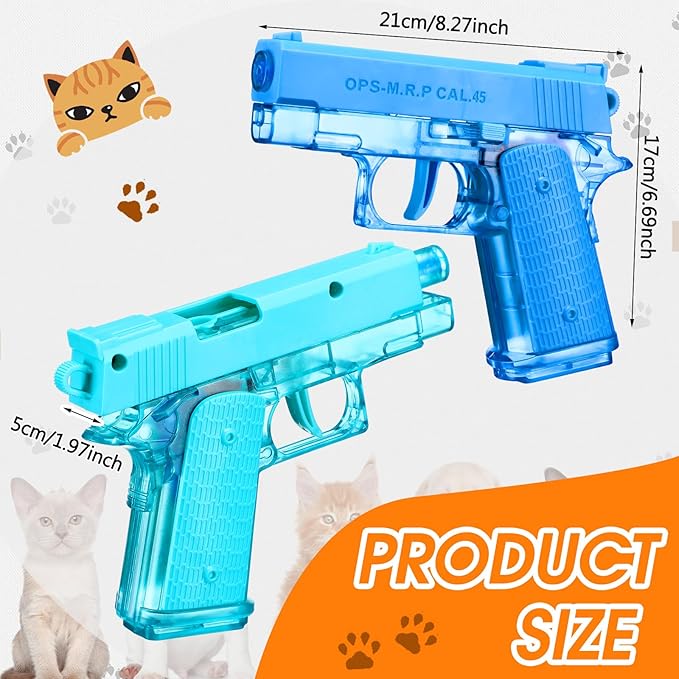Geelin 2 Pack Squirt Spray for Cats Dogs Training Squirt for Cats Deterrent Water Spray Pistols for Dogs Pets Training(Simple Style,Blue Green)