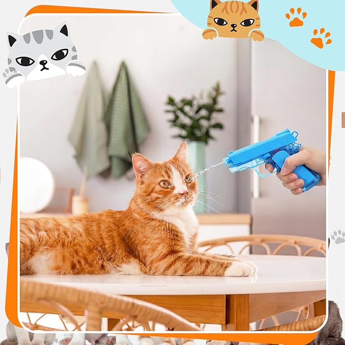 Geelin 2 Pack Squirt Spray for Cats Dogs Training Squirt for Cats Deterrent Water Spray Pistols for Dogs Pets Training(Simple Style,Blue Green)