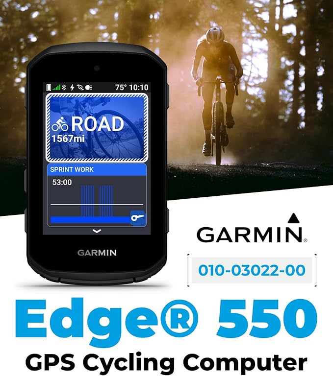Garmin Edge 550 Compact GPS Cycling Computer 2.7" Vivid Color Display with Wearable4U PowerBank Bundle