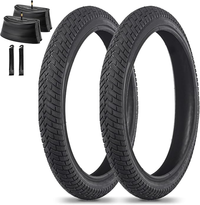 2PCS 16/18/20x1.95/2.125Inch BMX Bike Tires with Inner Tubes with Tyre Levers 16/18/20 1.95/2.125Inch Resistant Tyres Street Park Dirt Riding Racing Freestyle