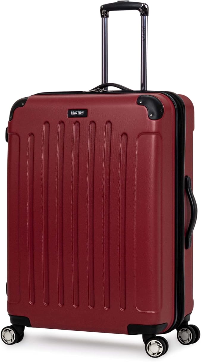 Kenneth Cole REACTION Renegade Luggage 拡張可能 8輪スピナー 軽量 ハードサイド スーツケース スカーレットレッド 28インチ チェック済み