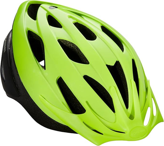 Schwinn Thrasher Helmet for Adults, Size 58-62 cm for Riders Ages 14+, Microshell, Adjustable Dial & Straps, Interior Padding, Air Vents, Visor, Adult Bike Helmet