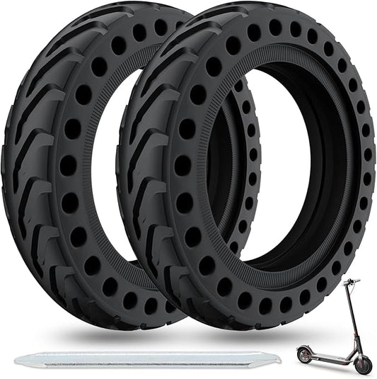 Cooryda Solid Tire for Xiaomi m365 Electric Scooter Mijia Mi m365 pro/gotrax gxl V2/gotrax XR, 8.5 inches Electric Scooter Wheels 8 1/2'' Front or Rear Replacement Honeycomb Solid Tires(2 Piece)