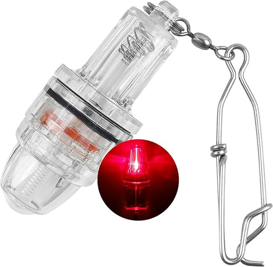 OROOTL LED Fishing Lights Underwater Battery Powered Deep Drop Fishing Light with Clip Waterproof Fish Attracting Lure Lamp Green Blue Red White Multicolor 2,100ft