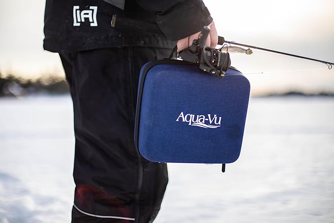 Aqua-Vu AV822 HD Underwater Camera, 8" HD Display, 1080p, 60ft Cable, Waterproof, Real-Time Video & Recording for Ice & Boat Fishing